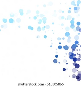 Bubbles Circle Dots Unique Blue Bright Vector Background