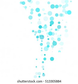 Bubbles Circle Dots Unique Blue Bright Vector Background