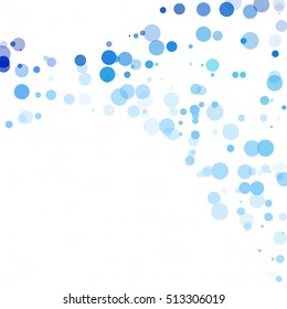 Bubbles Circle Dots Unique Blue Bright Vector Background