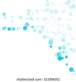 Bubbles Circle Dots Unique Blue Bright Vector Background