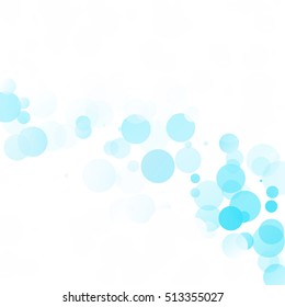 Bubbles Circle Dots Unique Blue Bright Vector Background