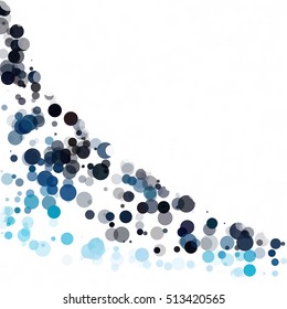 Bubbles Circle Dots Unique Blue Bright Vector Background