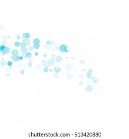 Bubbles Circle Dots Unique Blue Bright Vector Background