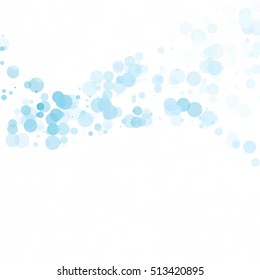 Bubbles Circle Dots Unique Blue Bright Vector Background