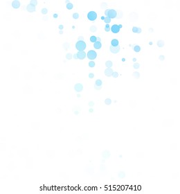 Bubbles Circle Dots Unique Blue Bright Vector Background