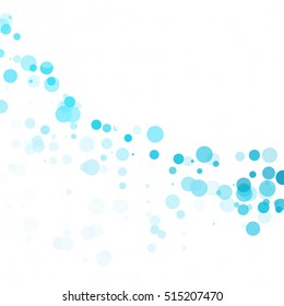 Bubbles Circle Dots Unique Blue Bright Vector Background