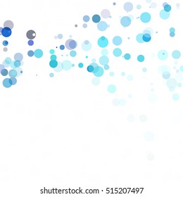 Bubbles Circle Dots Unique Blue Bright Vector Background