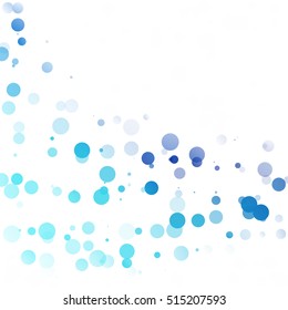 Bubbles Circle Dots Unique Blue Bright Vector Background