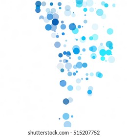 Bubbles Circle Dots Unique Blue Bright Vector Background