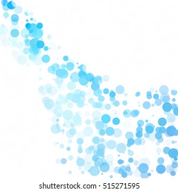 Bubbles Circle Dots Unique Blue Bright Vector Background