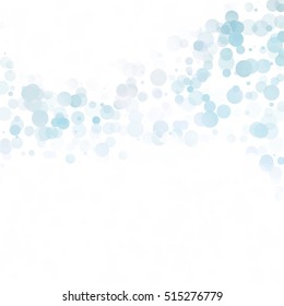 Bubbles Circle Dots Unique Blue Bright Vector Background