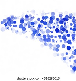 Bubbles Circle Dots Unique Blue Bright Vector Background