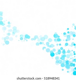 Bubbles Circle Dots Unique Blue Bright Vector Background