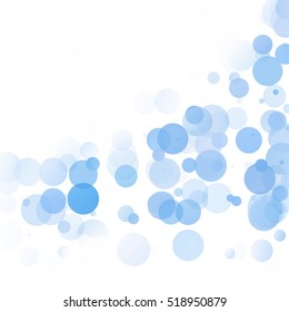 Bubbles Circle Dots Unique Blue Bright Vector Background