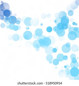 Bubbles Circle Dots Unique Blue Bright Vector Background