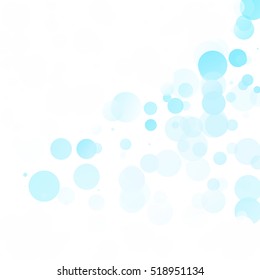 Bubbles Circle Dots Unique Blue Bright Vector Background