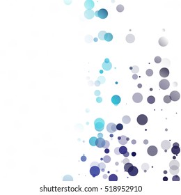 Bubbles Circle Dots Unique Blue Bright Vector Background