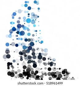 Bubbles Circle Dots Unique Blue Bright Vector Background
