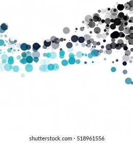 Bubbles Circle Dots Unique Blue Bright Vector Background