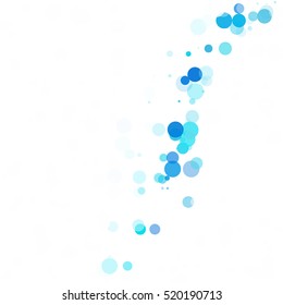 Bubbles Circle Dots Unique Blue Bright Vector Background