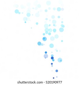 Bubbles Circle Dots Unique Blue Bright Vector Background
