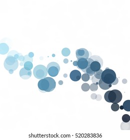 Bubbles Circle Dots Unique Blue Bright Vector Background
