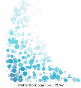 Bubbles Circle Dots Unique Blue Bright Vector Background