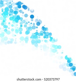 Bubbles Circle Dots Unique Blue Bright Vector Background