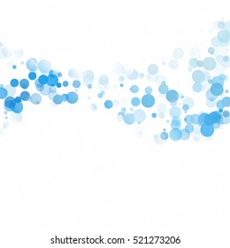 Bubbles Circle Dots Unique Blue Bright Vector Background