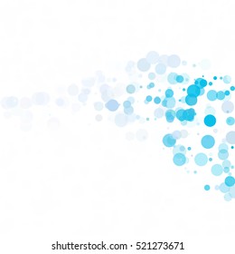 Bubbles Circle Dots Unique Blue Bright Vector Background