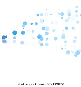 Bubbles Circle Dots Unique Blue Bright Vector Background