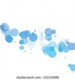 Bubbles Circle Dots Unique Blue Bright Vector Background