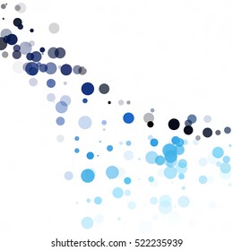 Bubbles Circle Dots Unique Blue Bright Vector Background
