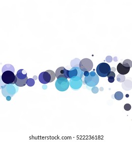 Bubbles Circle Dots Unique Blue Bright Vector Background