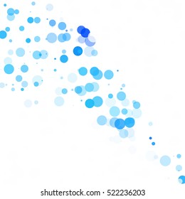 Bubbles Circle Dots Unique Blue Bright Vector Background