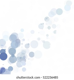 Bubbles Circle Dots Unique Blue Bright Vector Background