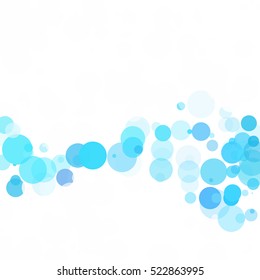 Bubbles Circle Dots Unique Blue Bright Vector Background