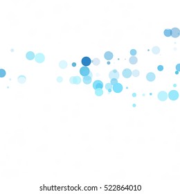 Bubbles Circle Dots Unique Blue Bright Vector Background