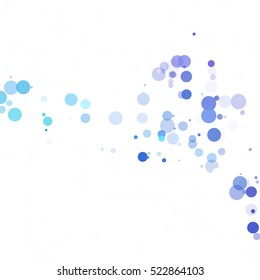 Bubbles Circle Dots Unique Blue Bright Vector Background