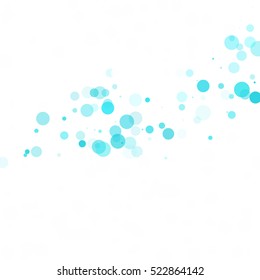Bubbles Circle Dots Unique Blue Bright Vector Background