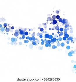 Bubbles Circle Dots Unique Blue Bright Vector Background
