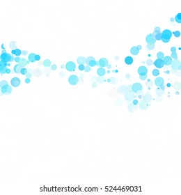 Bubbles Circle Dots Unique Blue Bright Vector Background