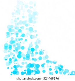 Bubbles Circle Dots Unique Blue Bright Vector Background