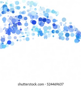 Bubbles Circle Dots Unique Blue Bright Vector Background