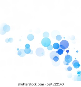 Bubbles Circle Dots Unique Blue Bright Vector Background