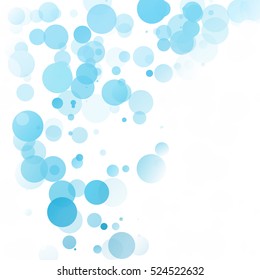Bubbles Circle Dots Unique Blue Bright Vector Background