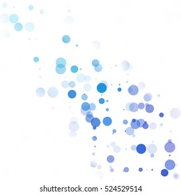 Bubbles Circle Dots Unique Blue Bright Vector Background
