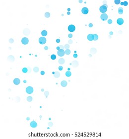 Bubbles Circle Dots Unique Blue Bright Vector Background