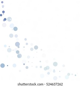 Bubbles Circle Dots Unique Blue Bright Vector Background