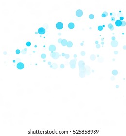 Bubbles Circle Dots Unique Blue Bright Vector Background